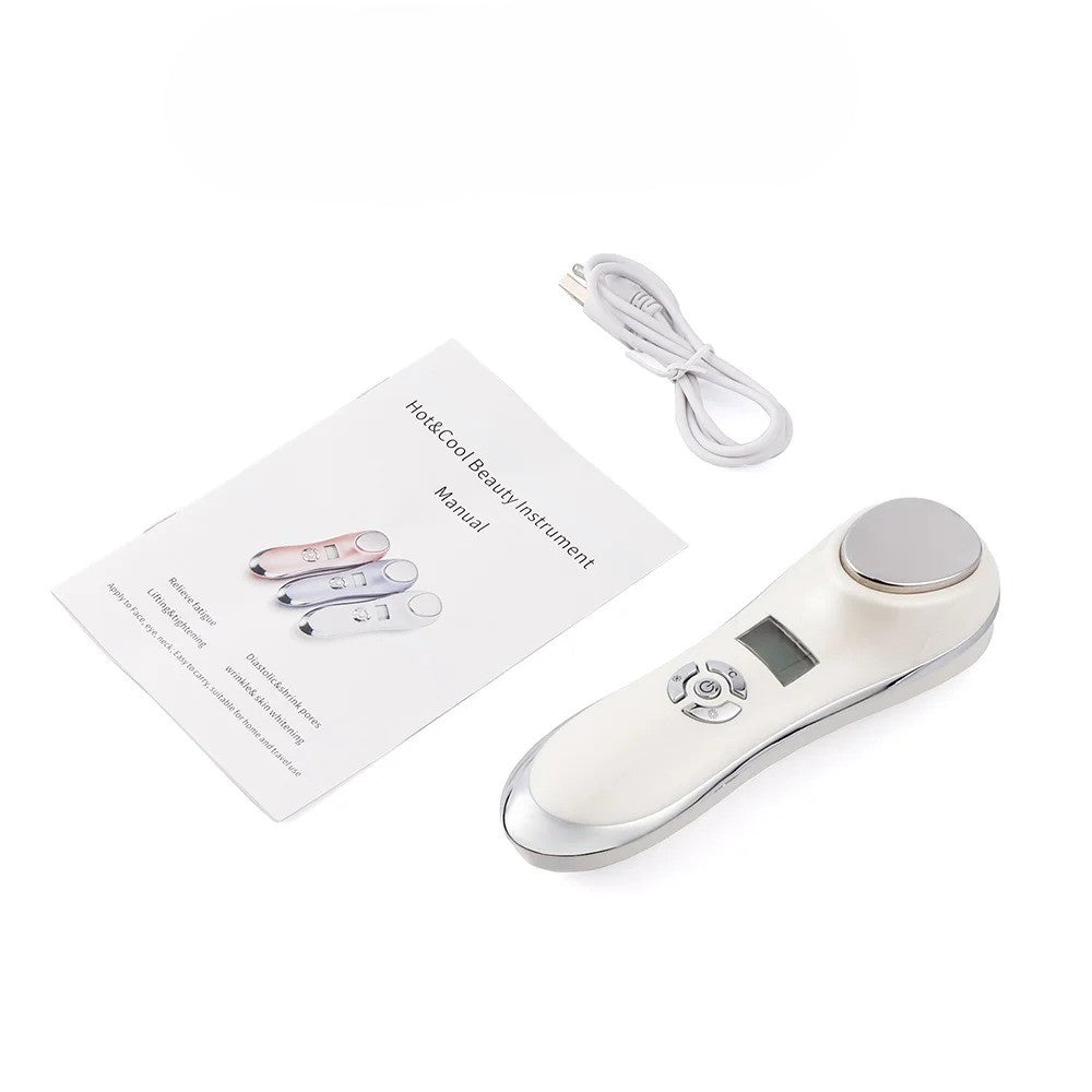 Masajeador facial frio y caliente